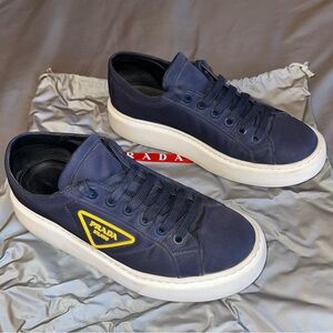 PRADA Men's Navy Sneakers FITS LIKE 9-9 1/2